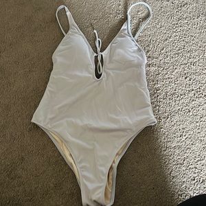 Light grey one piece swimsuit by LA hearts